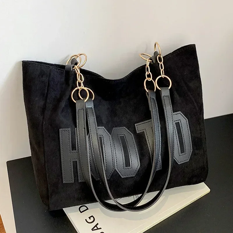 無地のショルダーバッグ、トレンド感のあるレタープリントのトー - Women Hand Bags For Office のレビューと価格