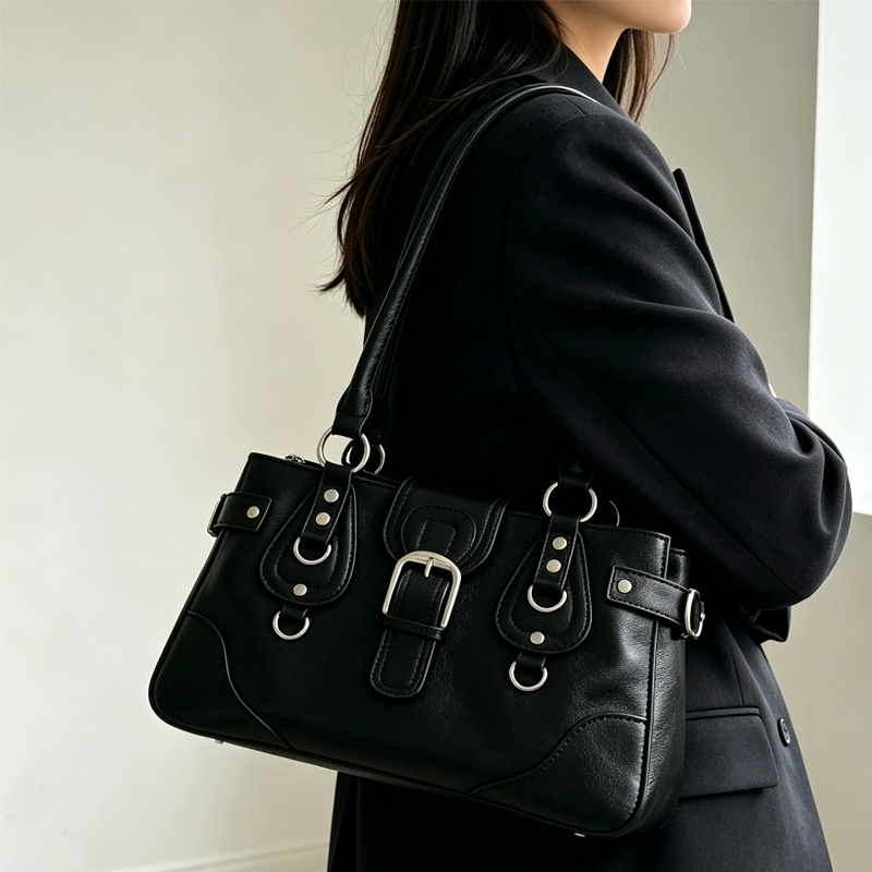 2026年新作 Y2K クールなリベット付きハンドバッグ バ - Women Bags 2026 Trends のレビューと価格
