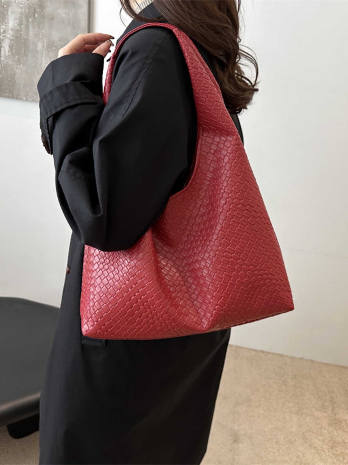 トレンディな通勤用織りトートバッグ レディース 大容量 シン - Women'S Young Bags のレビューと価格
